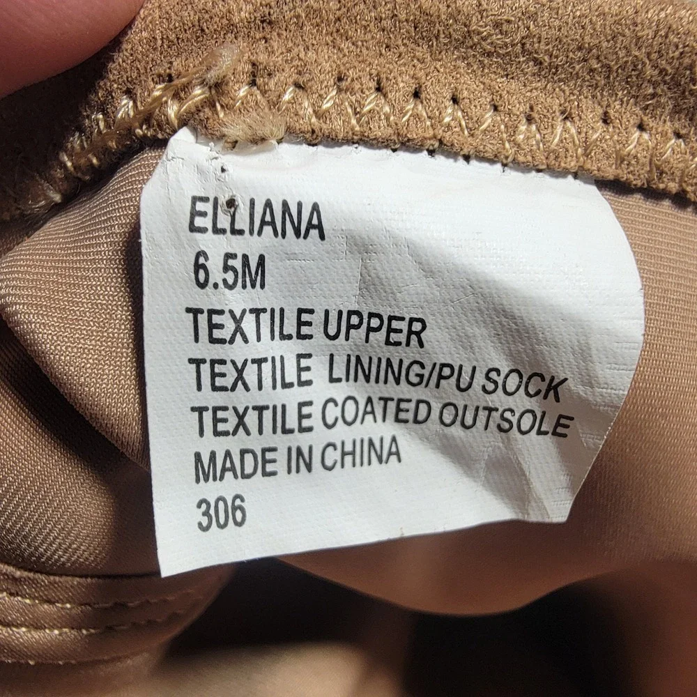Steve Madden Elliana Thigh High Boots Tan Suede Open Toe Block Heel Women's 6.5M